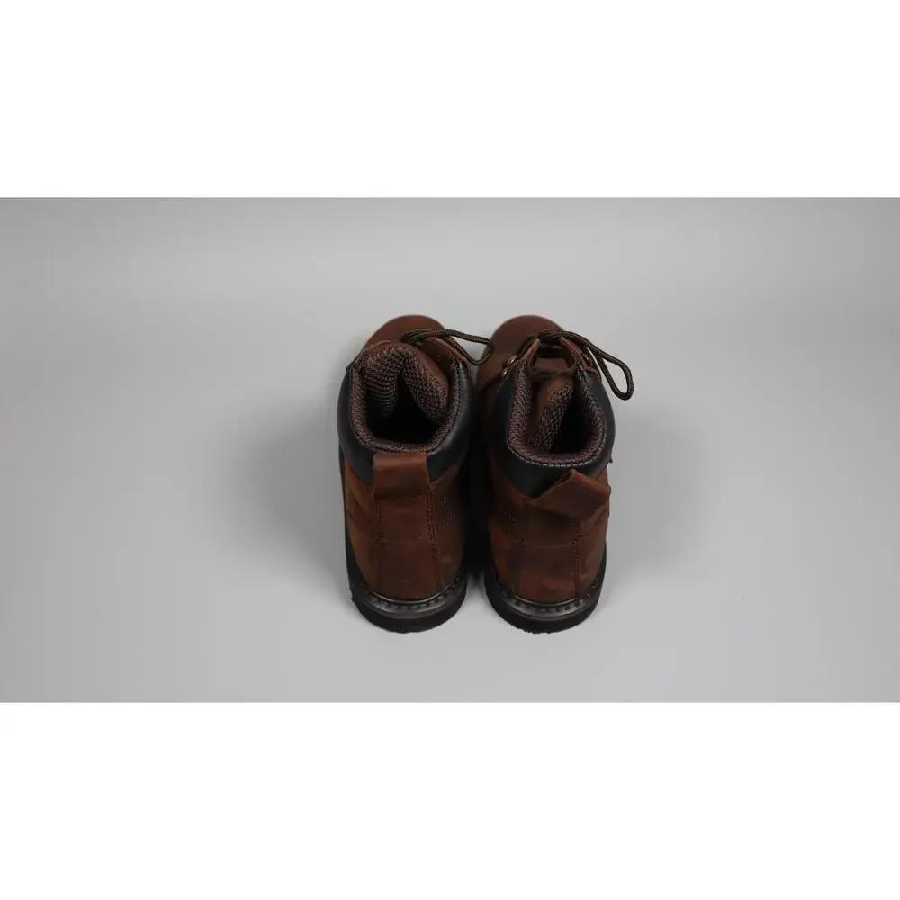 Ever Boot for Men Leather Boots for Construction Rubber Darkbrown Size 8.5